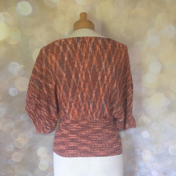 Zinga Dolman Sleeve Pullover Shirt S Wide Band Retro 70s Style - Picture 4 of 11